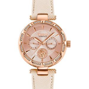 Versace Womens Rose Gold Diamond Watch